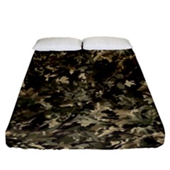 Camouflage Army Survival Uniform Fitted Sheet (queen Size) by Posterlux