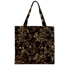 Camouflage Army Survival Uniform Zipper Grocery Tote Bag by Posterlux