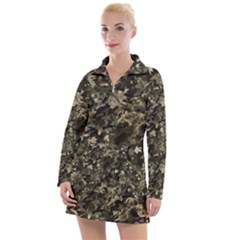 Camouflage Army Survival Uniform Women s Long Sleeve Casual Dress