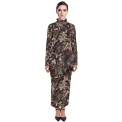 Camouflage Army Survival Uniform Turtleneck Maxi Dress by Posterlux