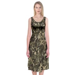 Camouflage Army Survival Uniform Midi Sleeveless Dress