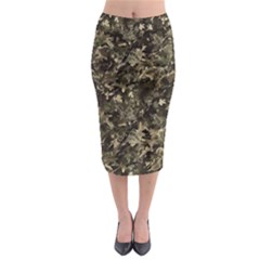 Camouflage Army Survival Uniform Midi Pencil Skirt