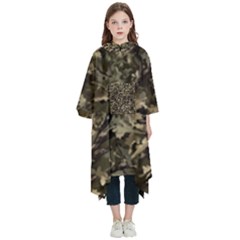 Camouflage Army Survival Uniform Kids  Hooded Rain Ponchos by Posterlux