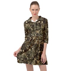 Camouflage Army Survival Uniform Mini Skater Shirt Dress by Posterlux