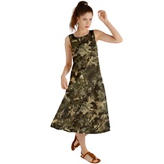 Camouflage Army Survival Uniform Summer Maxi Dress by Posterlux