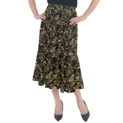 Camouflage Army Survival Uniform Midi Mermaid Skirt