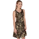 Camouflage Army Survival Uniform Knee Length Skater Dress With Pockets View3