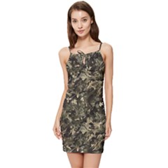 Camouflage Army Survival Uniform Summer Tie Front Dress by Posterlux