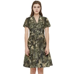 Camouflage Army Survival Uniform Short Sleeve Waist Detail Dress