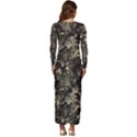 Camouflage Army Survival Uniform Long Sleeve Longline Maxi Dress View4