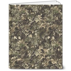 Camouflage Army Survival Uniform 8  X 10  Softcover Notebook