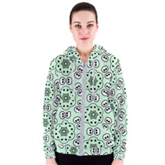 Texture Dots Pattern Women s Zipper Hoodie