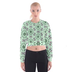 Texture Dots Pattern Cropped Sweatshirt