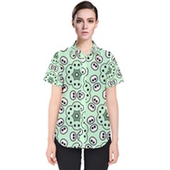 Texture Dots Pattern Women s Short Sleeve Shirt