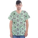 Texture Dots Pattern Men s V-Neck Scrub Top View1