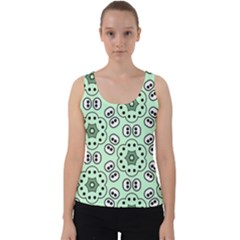 Texture Dots Pattern Velvet Tank Top