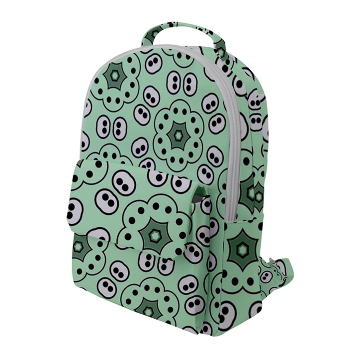 Texture Dots Pattern Flap Pocket Backpack (Large)