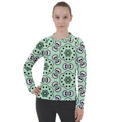 Texture Dots Pattern Women s Pique Long Sleeve T-shirt