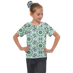 Texture Dots Pattern Kids  Mesh Piece T-shirt