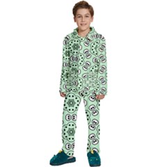 Texture Dots Pattern Kids  Long Sleeve Velvet Pajamas Set