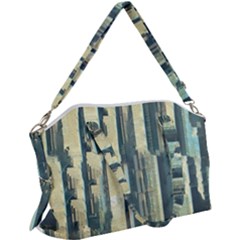 Texture Abstract Buildings Canvas Crossbody Bag