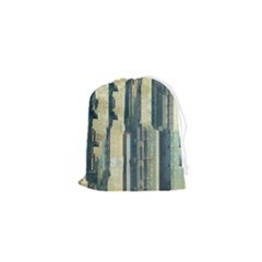 Texture Abstract Buildings Drawstring Pouch (xs)