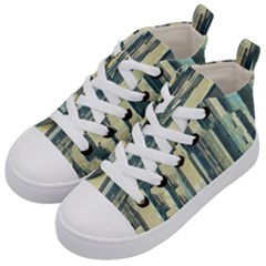 Texture Abstract Buildings Kids  Mid-top Canvas Sneakers