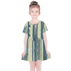 Texture Abstract Buildings Kids  Simple Cotton Dress