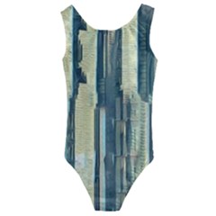 Texture Abstract Buildings Kids  Cut-out Back One Piece Swimsuit