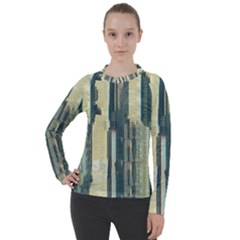 Texture Abstract Buildings Women s Pique Long Sleeve T-shirt