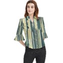 Texture Abstract Buildings Loose Horn Sleeve Chiffon Blouse View1