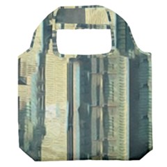 Texture Abstract Buildings Premium Foldable Grocery Recycle Bag by anzea