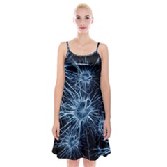 Neurons Brain Cells Structure Spaghetti Strap Velvet Dress