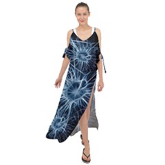 Neurons Brain Cells Structure Maxi Chiffon Cover Up Dress