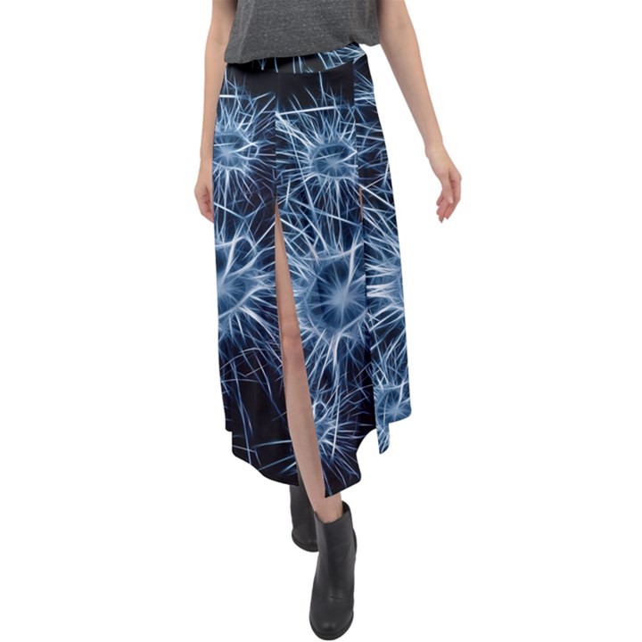 Neurons Brain Cells Structure Velour Split Maxi Skirt