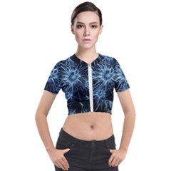 Neurons Brain Cells Structure Short Sleeve Cropped Jacket