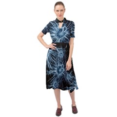 Neurons Brain Cells Structure Keyhole Neckline Chiffon Dress