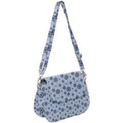 Snowflakes Winter Christmas Saddle Handbag by anzea