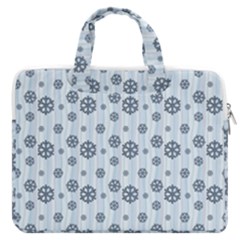 Snowflakes Winter Christmas Macbook Pro 13  Double Pocket Laptop Bag