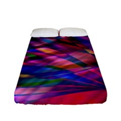 Wave Lines Pattern Abstract Fitted Sheet (full/ Double Size) by anzea