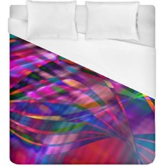 Wave Lines Pattern Abstract Duvet Cover (king Size) by anzea