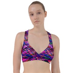 Wave Lines Pattern Abstract Sweetheart Sports Bra by anzea