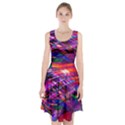 Wave Lines Pattern Abstract Racerback Midi Dress View1