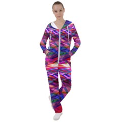 Wave Lines Pattern Abstract Women s Tracksuit