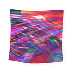 Wave Lines Pattern Abstract Square Tapestry (small)