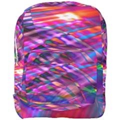 Wave Lines Pattern Abstract Full Print Backpack by anzea