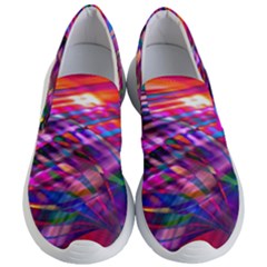 Wave Lines Pattern Abstract Women s Lightweight Slip Ons