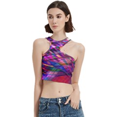 Wave Lines Pattern Abstract Cut Out Top