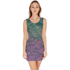 Colorful Duotone Abstract Print Bodycon Dress by dflcprintsclothing