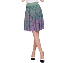 Colorful Duotone Abstract Print A-line Skirt by dflcprintsclothing